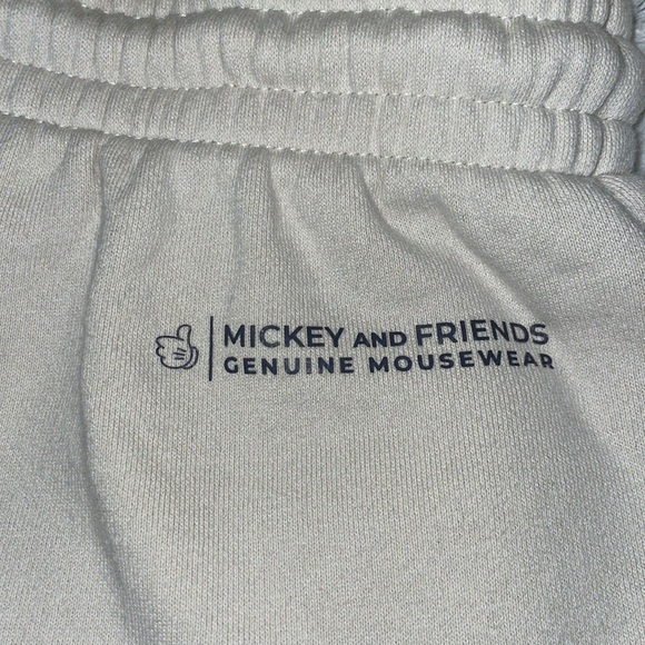Disney Cream Athletic Shorts with Mickey Mouse Design.  Size L - Picture 4 of 4